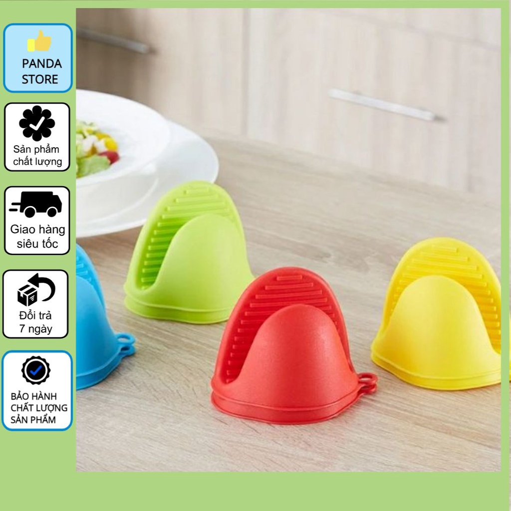 Dụng cụ lót tay bắc xoong nồi, kẹp xoong nồi mỏ vịt chất liệu silicon