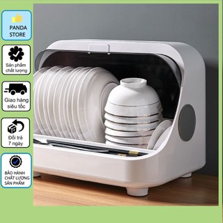 Tủ đựng bát đĩa khử trùng bằng tia UV giúp diệt 99,9% vi khuẩn - Giá úp bát có nắp đậy chống bụi bẩn