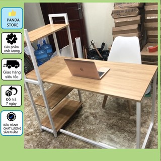 Bàn Làm Việc 1m2x60x75 Kết Hợp Kệ Sách Đa Năng, Khung Sắt Sơn Tĩnh Điện Phù Hợp Mọi Không Gian Làm Việc