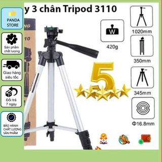 Gậy Tripod 3110 3 chân full hộp, túi đựng, đầu kẹp tiện lợi dễ dang sử dụng - Chân giá đỡ điện thoại, máy ảnh