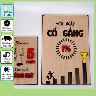 Tranh Gỗ Treo Tường Tạo Động Lực - Bảng Gỗ Slogan Không Kèm Dây Phù Hợp Tại Công Ty, Văn Phòng Làm Việc