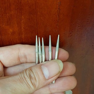Mũi mài kim cương nhọn đầu - mũi mài doa mịn trụ 3mm -RN