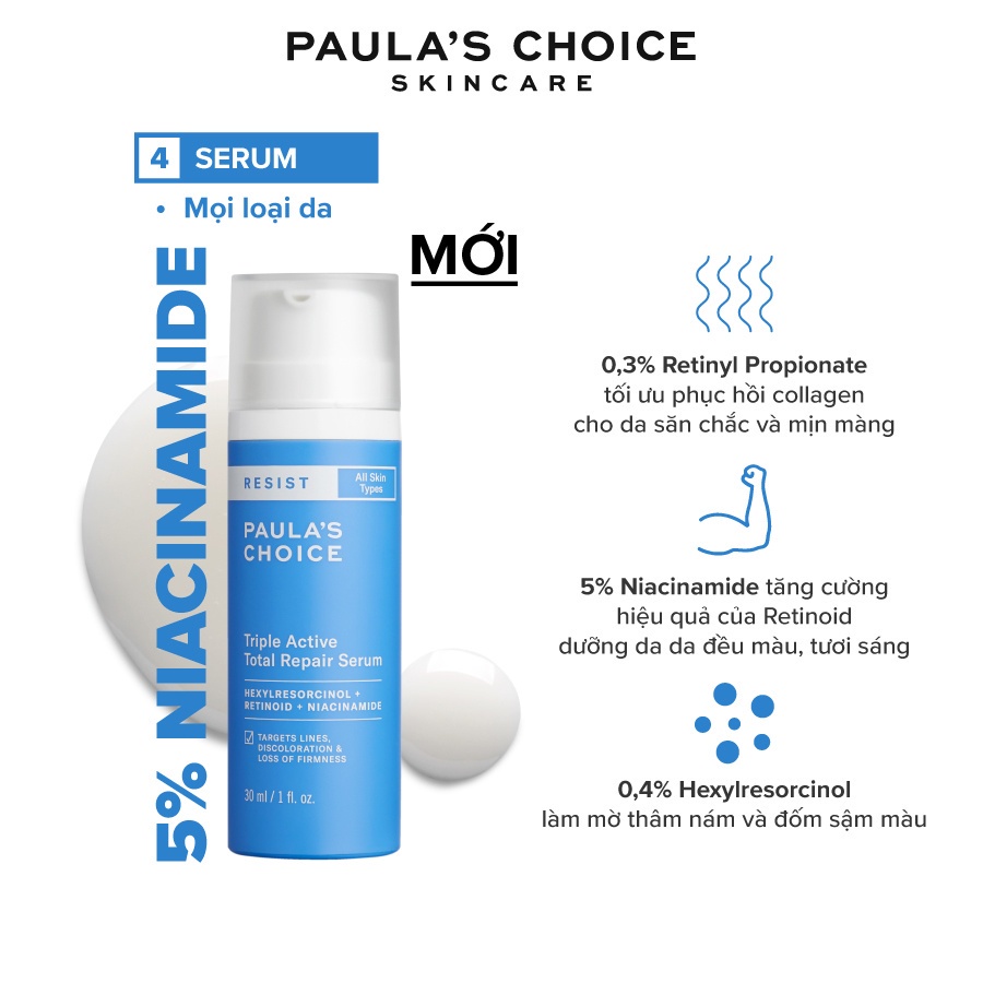 Tinh chất chống lão hóa ba tác động Paula's Choice Triple Active Total Repair Serum 30ml - 1020