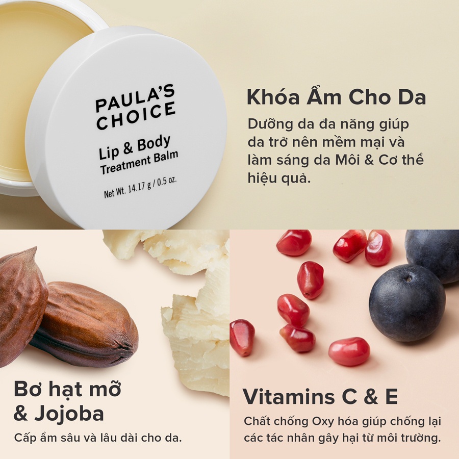 Sáp dưỡng ẩm chống nẻ cho da mềm mịn tức thì Paula’s Choice Lip & Body treatment balm 14.17g 5500