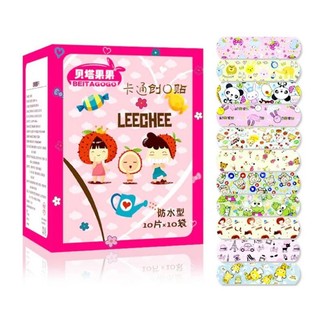 Băng cá nhân cute, băng keo cá nhân urgo hình thú dễ thương đủ màu sắc hộp 100 miếng