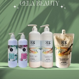 Dầu gội xả hấp ủ tóc he tepi collagen keratin 500-1000ml phục hồi, dưỡng ẩm, tái tạo sợi tóc chắc khỏe mềm mượt