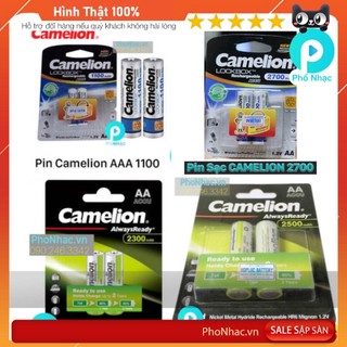 Pin sạc aa,aaa camelion 2700mah, 2500mah, 1100mah. sạc nhanh camelion - phố nhạc phụ kiện phố nhạc