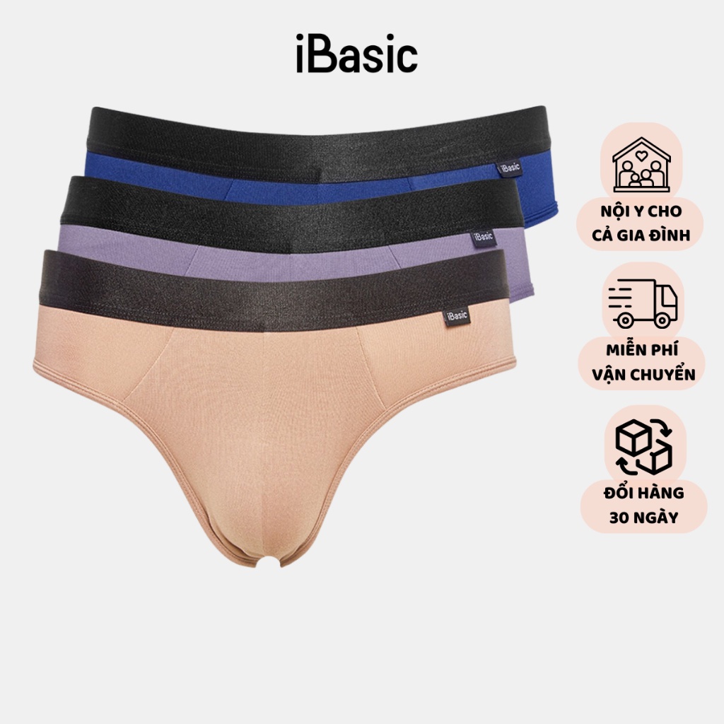 Combo 3 quần lót nam thun mềm mại brief Espresso iBasic PANM102