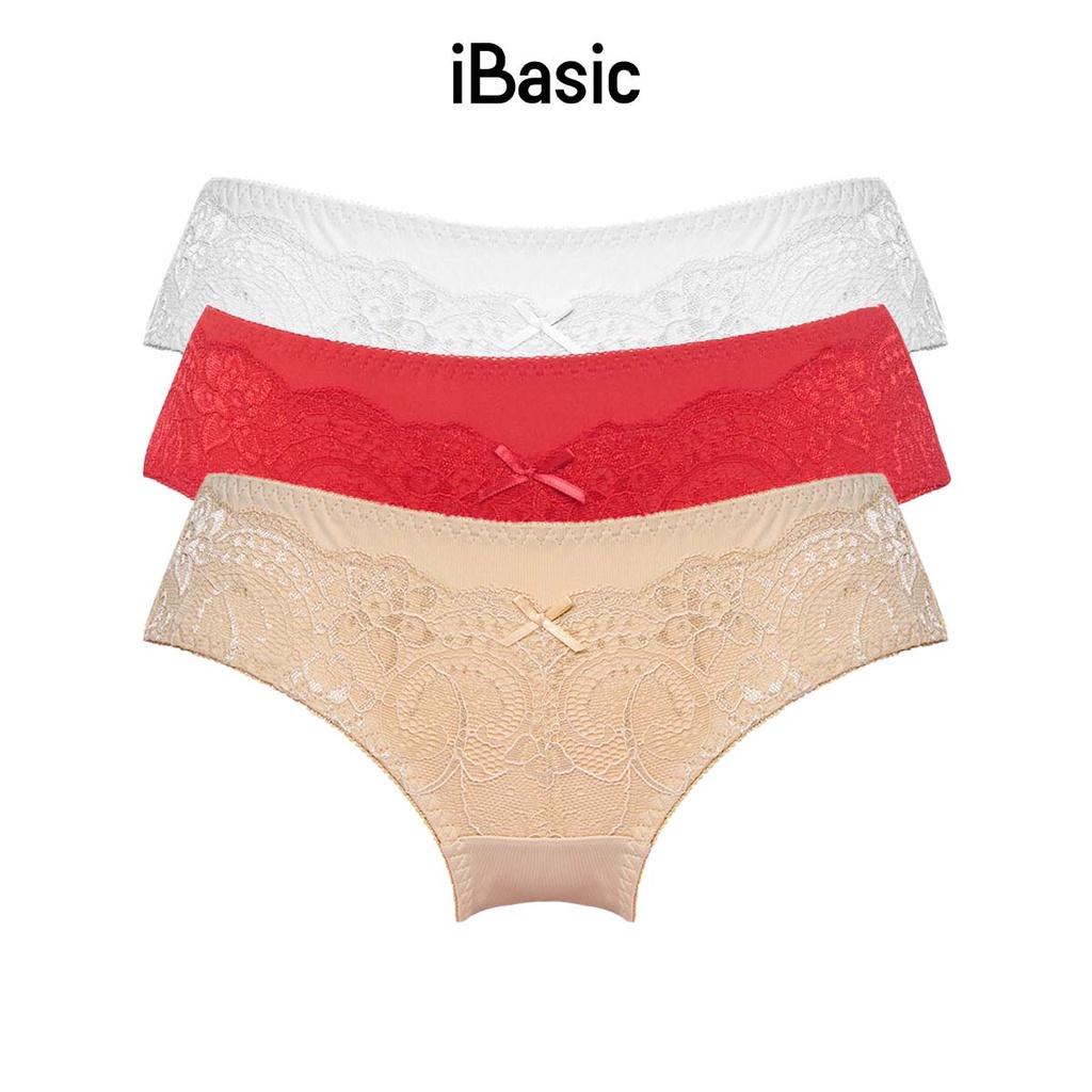 Combo 3 quần lót nữ phối ren bikini iBasic V122