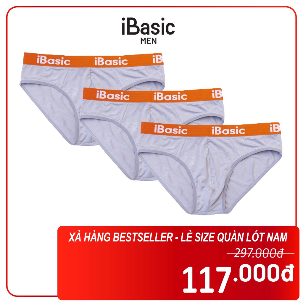 Xả hàng bestseller - lẻ size combo 3 quần lót nam thun lạnh iBasic