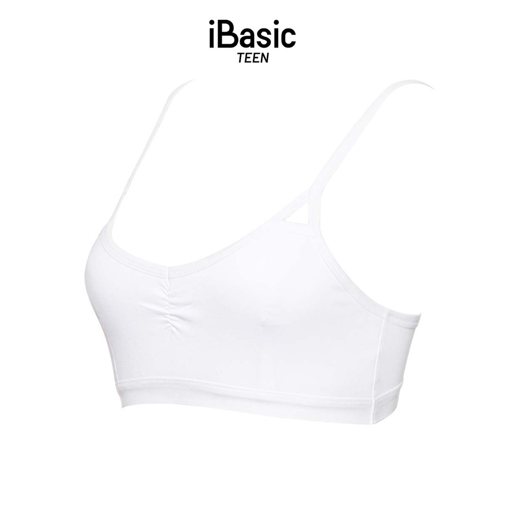 Áo ngực học sinh cotton trơn nhún thân trước iBasic BRAT001
