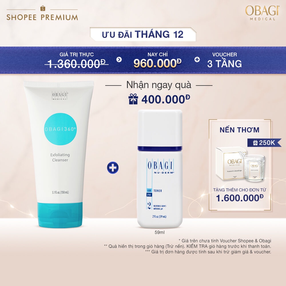 Sữa Rửa Mặt Tẩy Tế Bào Chết Obagi360 Exfoliating 150ml