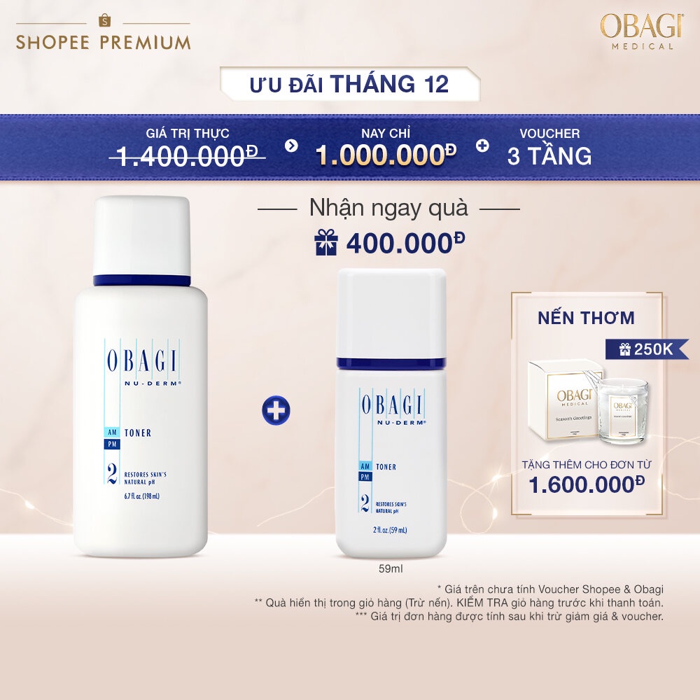 Nước Hoa Hồng Không Cồn Cân Bằng pH Obagi Nu-Derm 198ml