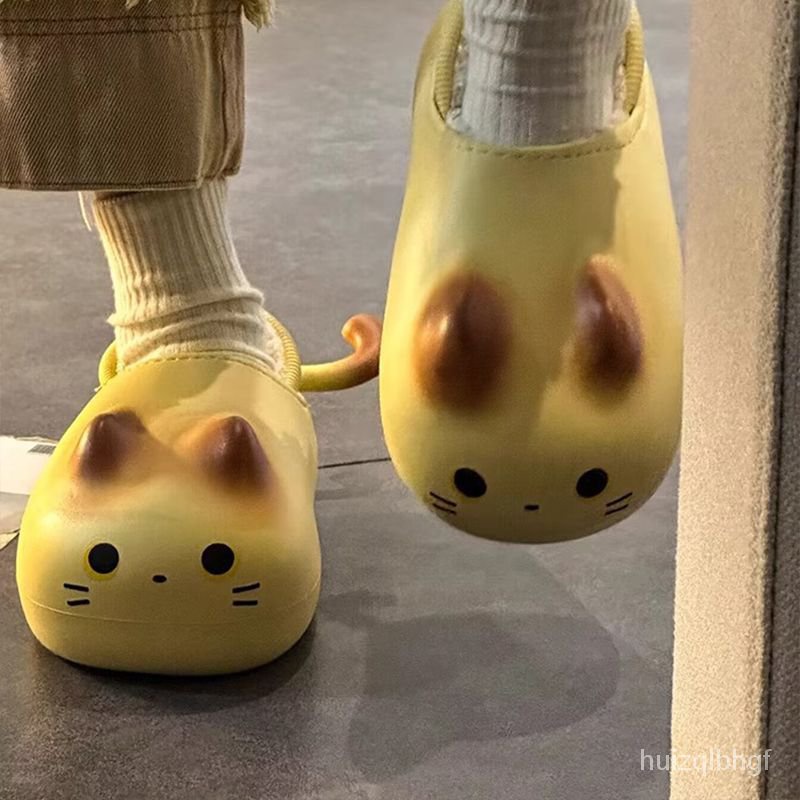 GiàyĐi Mưa Dễ Thương Chống Bẩn Thời Trang Dép Chuột Giày Bông Giữ Ấm Đế Dày Cho Gia Đình Gót Túi ThuĐông ĐiBênNgoàiChoNữ