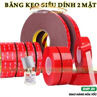 Băng dính 3m cường lực siêu dính 2 mặt đục và trong