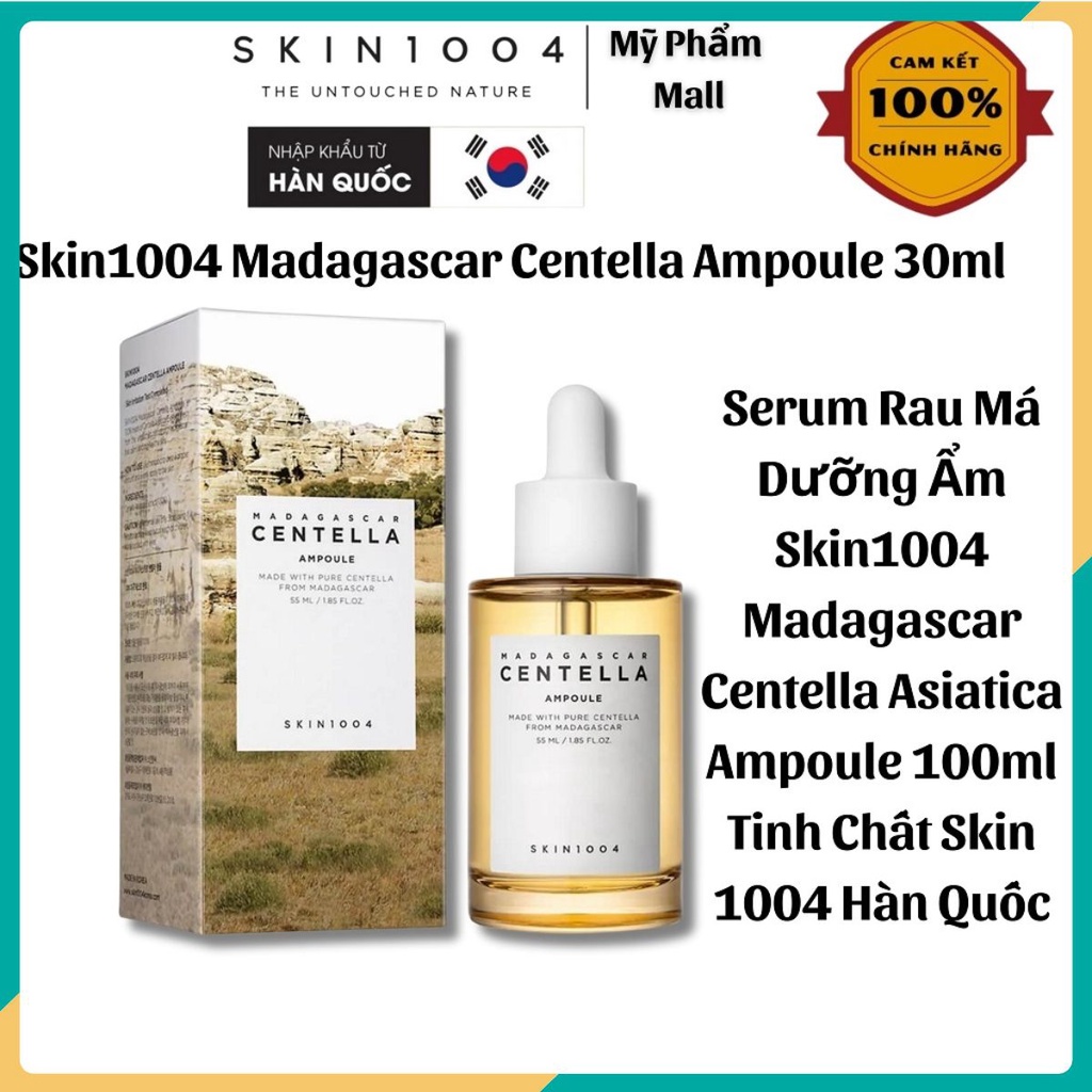 Serum Rau Má Dưỡng Ẩm Skin1004 Madagascar Centella Asiatica Ampoule 100ml Tinh Chất Skin 1004 Hàn Quốc