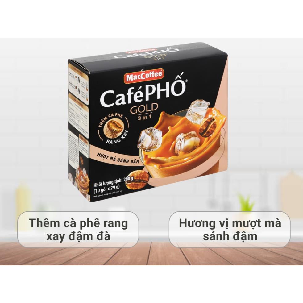 [QUẬN 3] Cà phê sữa MacCoffee Café Phố Gold 3in1 290g