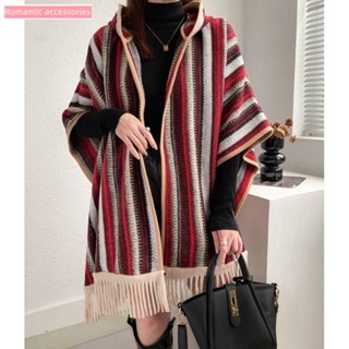 [Trang Trí Lãng Mạn Thời Trang] Khăn Choàng Cổ Có Mũ Trùm Đầu Phối Tua Rua Phong Cách Dân Tộc Dành Cho Nữ Văn Phòng Ngủ Trưa