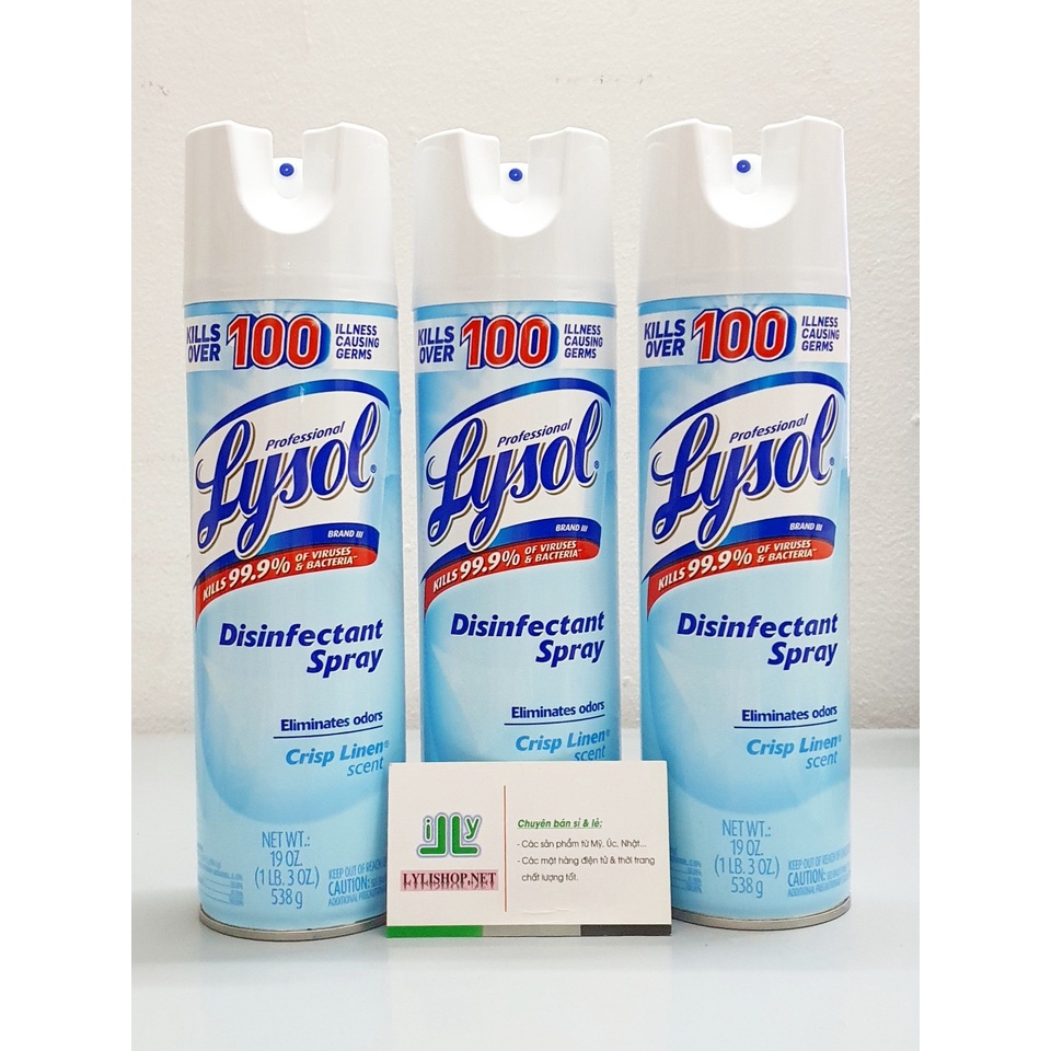 xịt phòng diệt vi khuẩn Lysol chai 538g từ mỹ