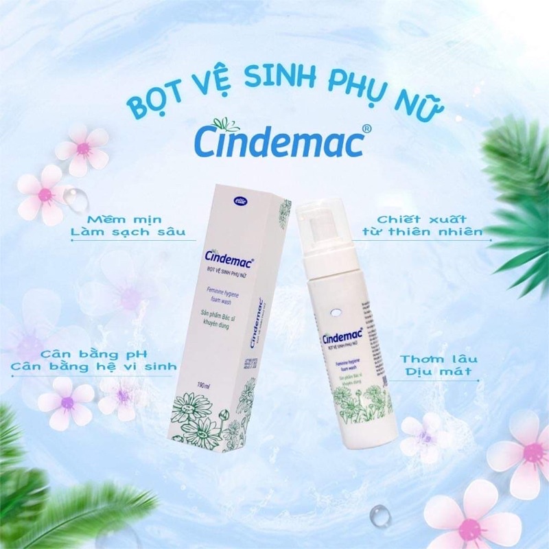 DUNG DỊCH VỆ SINH PHỤ KHOA CINDEMAC (tạo bọt)