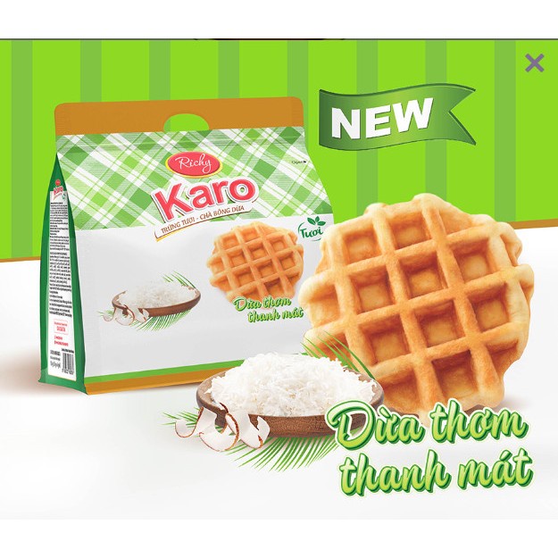 MỘT TÚI BÁNH KARO RICHY TRỨNG CHÀ BÔNG GÀ TƯƠI VỊ PHÔ MAI VÀ TRUYỀN THỐNG 2 VỊ DATE MỚI NHẤT 6 BÁNH