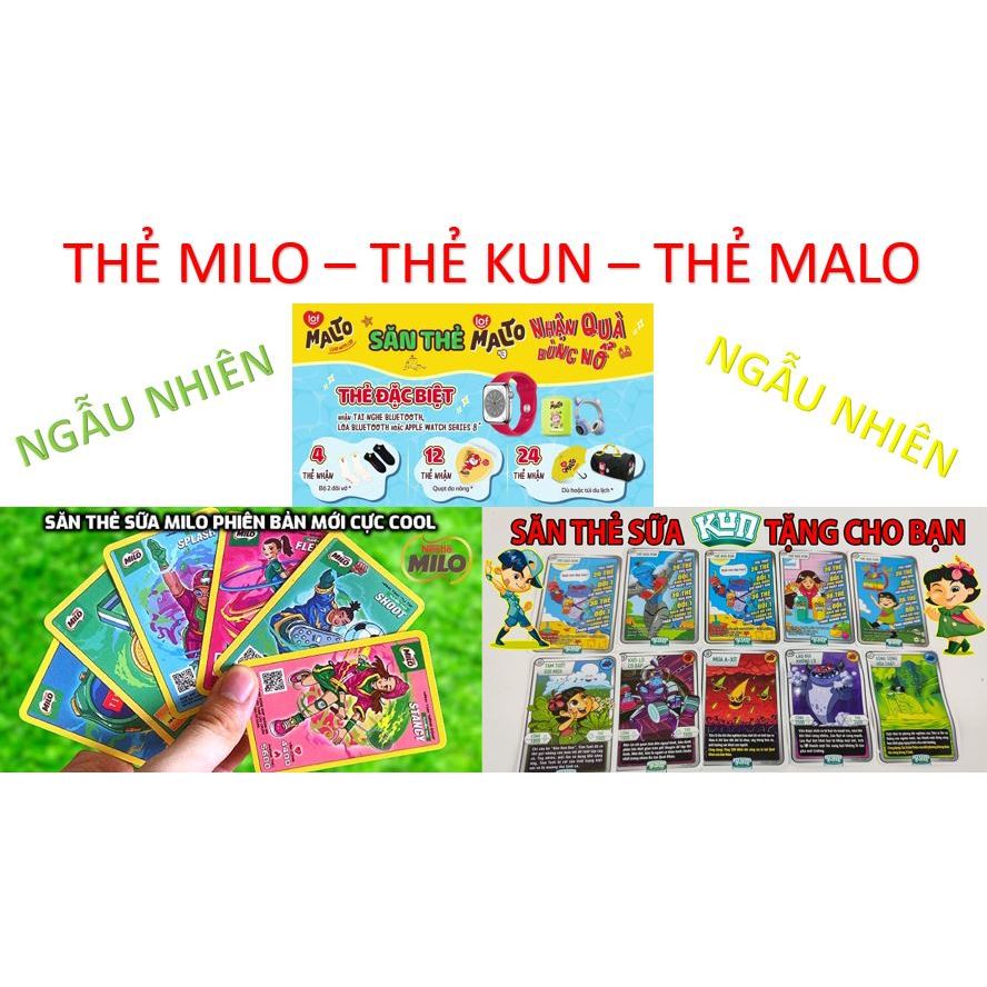[QUẬN 3] THẺ KUN THẺ MILO THẺ MALTO HÊN XUI TRÚNG THƯỞNG