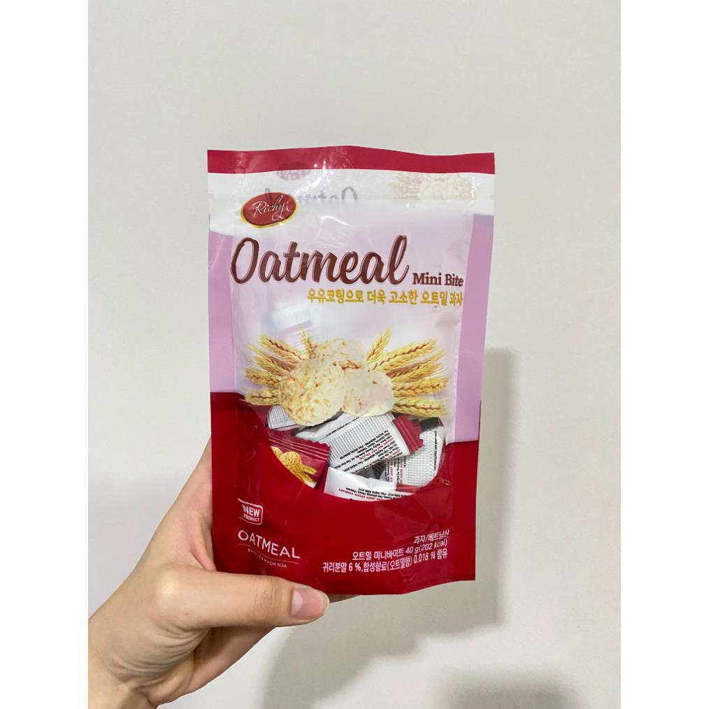 Bánh OATMEAL RICHY yến mạch Richy túi nhỏ VỊ TRUYỀN THỐNG 40G - ăn vặt chill kiểu Hàn Quốc BÁNH KARO