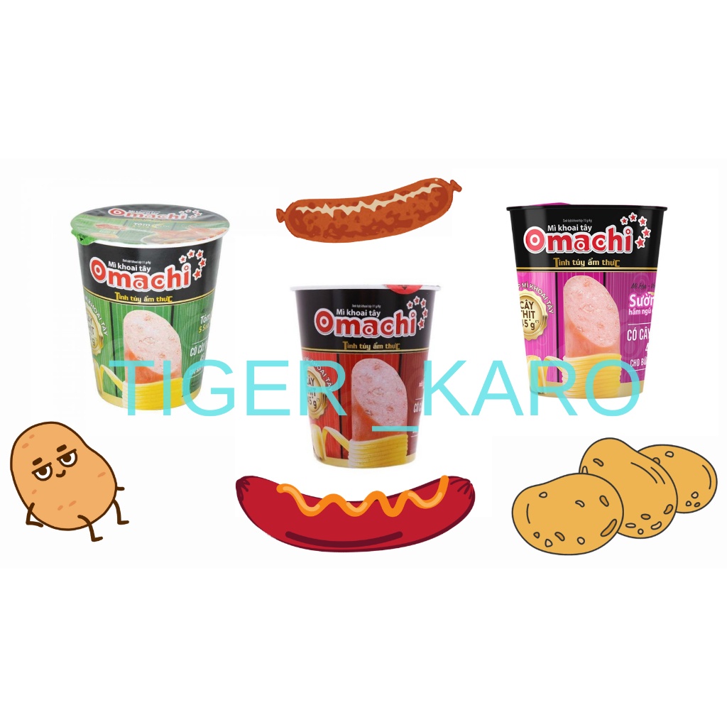 [Q.3] MÌ LY KHOAI TÂY OMACHI CÓ CÂY XÚC XÍCH MÌ LY OMACHI CÓ XÚC XÍCH CÁC VỊ