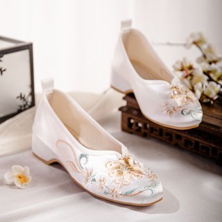  Giày Vải Thêu Họa Tiết Dân Tộc Phong Cách Bắc Kinh Cổ Điển Dành Cho Nữ 