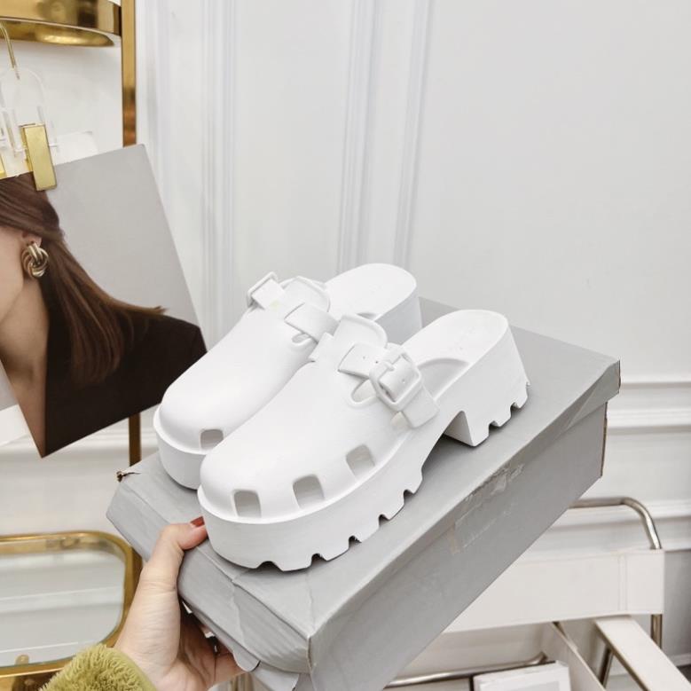 Sục cnk mũi tròn đai ngang khoá cài gót cao siêu nhẹ xuất dư fullbox