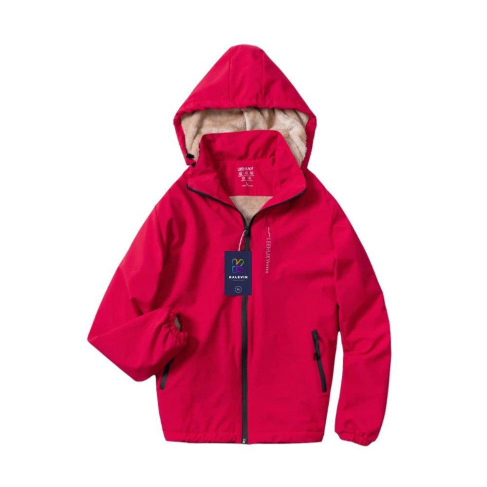 Áo khoác gió nam nữ tráng bạc, lót lông cừu dày dặn, che khóa ngực phản quang Bản 2022 - Hàng mới về