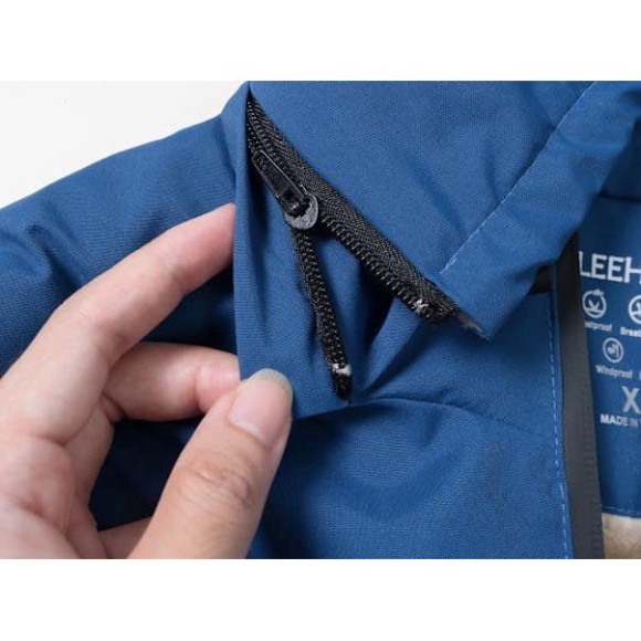 Áo khoác gió nam nữ tráng bạc, lót lông cừu dày dặn, che khóa ngực phản quang Bản 2022 - Hàng mới về