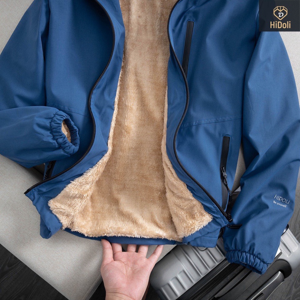 Áo khoác nam LÓT LÔNG 3 KHÓA chất vải gió tráng bạc chống nước,chống gió lót lông dày dặn - Hàng mới về