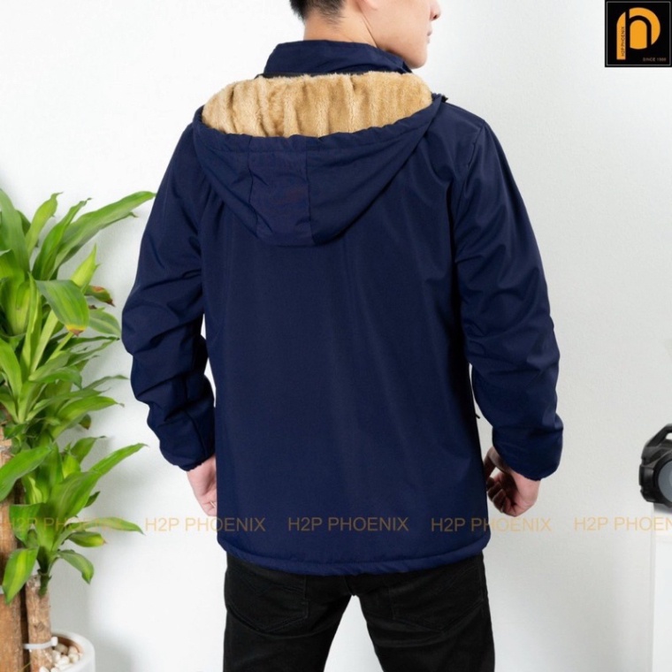 Áo Khoác Gió Nam Nữ Lót Lông Cừu Siêu Ấm,Chống Gió Chống Mưa Nhẹ  Bên Trong Phủ Nano Bạc Cao Cấp - H