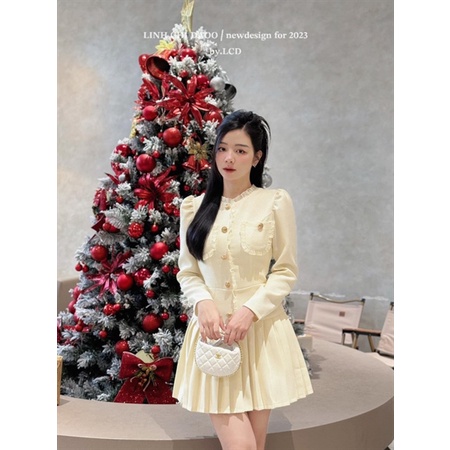 VÁY DẠ VIỀN BÈO CHÂN LY