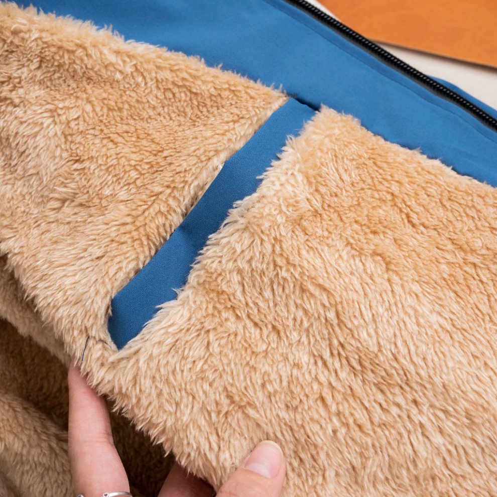 Áo khoác gió nam nữ lót lông , màu nâu ấm áp mùa đông vải tráng bạc chống nước - Hàng mới về