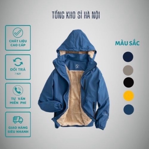 Áo khoác gió lót lông nam nữ chống nước cao cấp - Hàng mới về