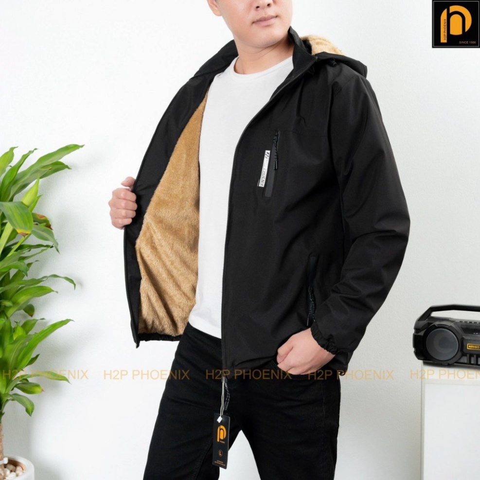 Áo khoác gió nam lót lông cừu dày dặn ấm áp mùa đông vải tráng bạc chống nước siêu đẹp mẫu mới 2023  STY - Hàng mới