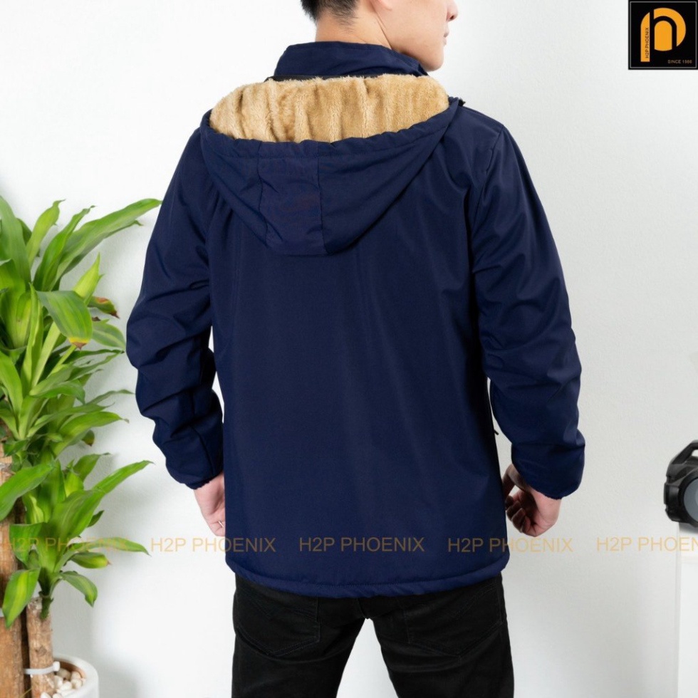 Áo khoác gió nam lót lông cừu dày dặn ấm áp mùa đông vải tráng bạc chống nước siêu đẹp mẫu mới 2023  STY - Hàng mới