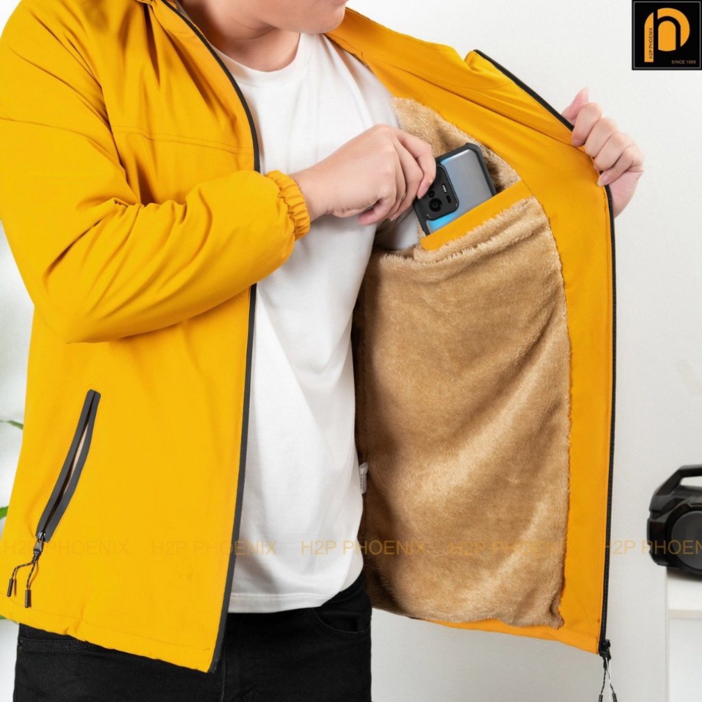 Áo khoác gió nam lót lông cừu dày dặn ấm áp mùa đông vải tráng bạc chống nước siêu đẹp mẫu mới 2023  STY - Hàng mới