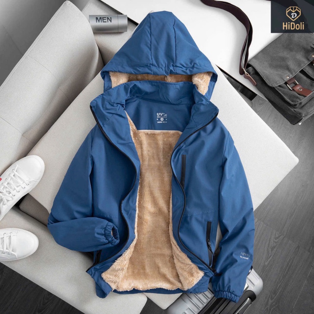 Áo Khoác Nam Lông Cừu Cao Cấp Chống Nước Giữ Ấm Mùa Đông - AKL- HD01 - Hàng mới về