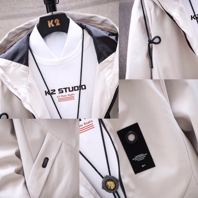 Áo khoác gió - Áo khoác Kaky Lót Lông  thời trang thu đông quảng châu - Hàng mới về