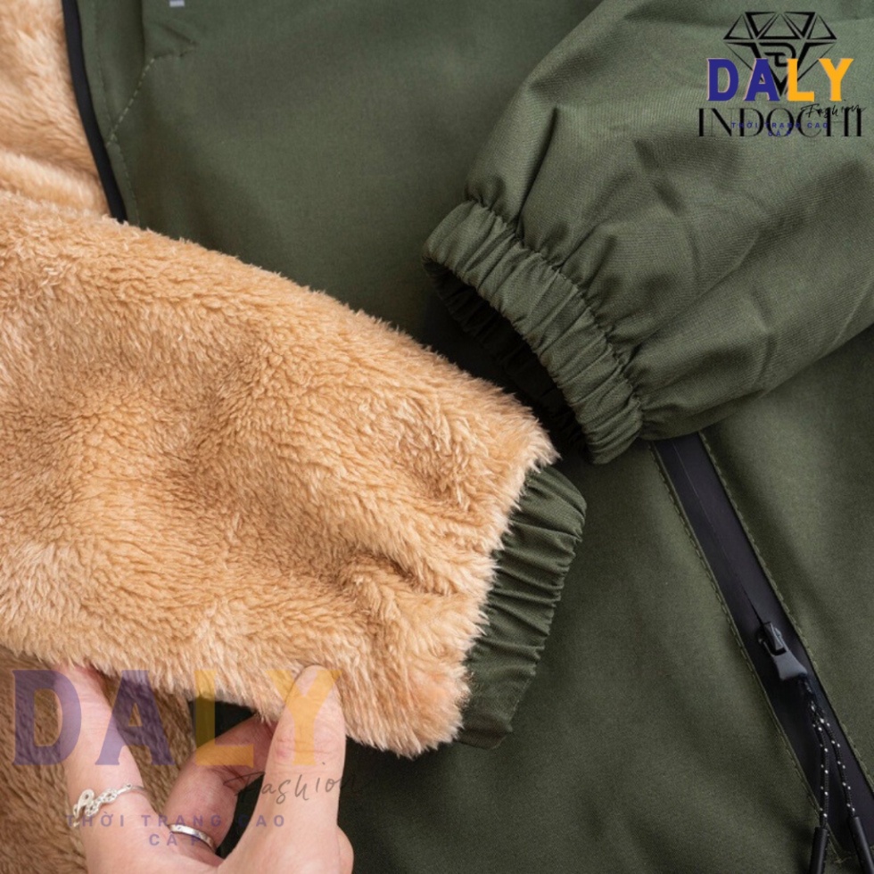 Áo khoác gió lót lông Unisex tráng bạc chống nước - Lót lông vàng mới nhất 2023 -DALY - Hàng mới về