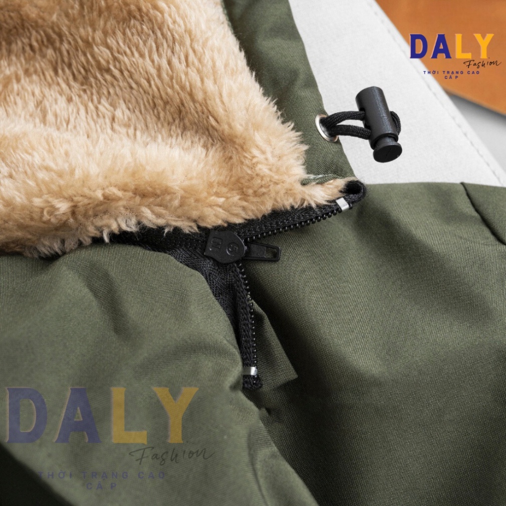 Áo khoác gió lót lông Unisex tráng bạc chống nước - Lót lông vàng mới nhất 2023 -DALY - Hàng mới về