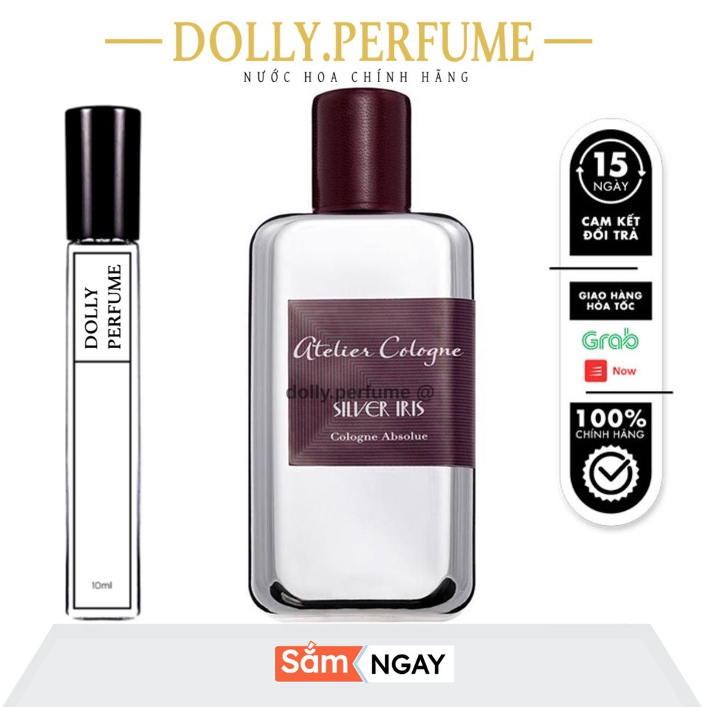 Tester Nước Hoa 𝗔𝗧𝗘𝗟𝗜𝗘𝗥 Cologne Cologne Silver Iris EDP 10ml