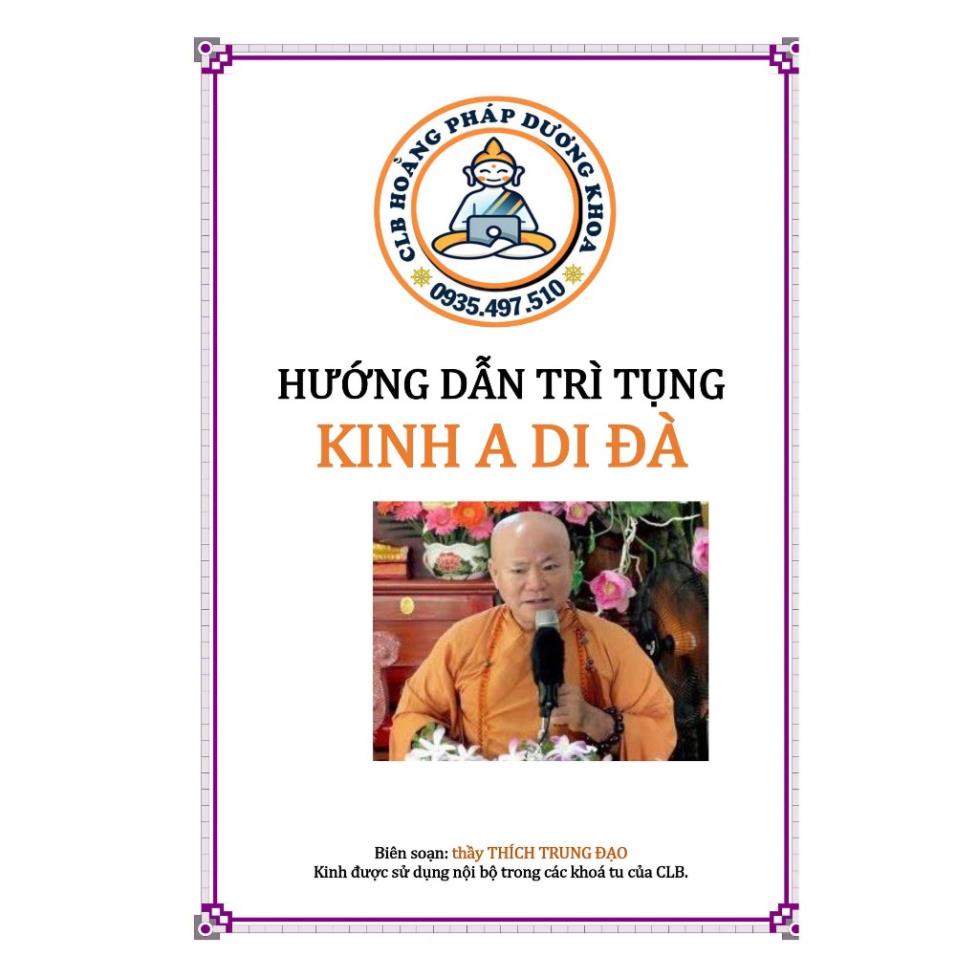 SỔ TAY KINH A DI ĐÀ - THÍCH TRUNG ĐẠO