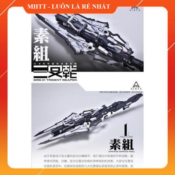 Mô hình lắp ráp Bộ phụ kiện vũ khí cho gundam AINTA&YUJIAO LAND Plastic Trident Weapon System.