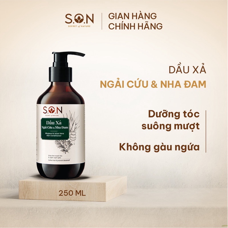 Dầu xả S.O.N Ngải cứu & Nha đam 250ml chuyên dành cho tóc gàu, chắc khỏe & mượt mà