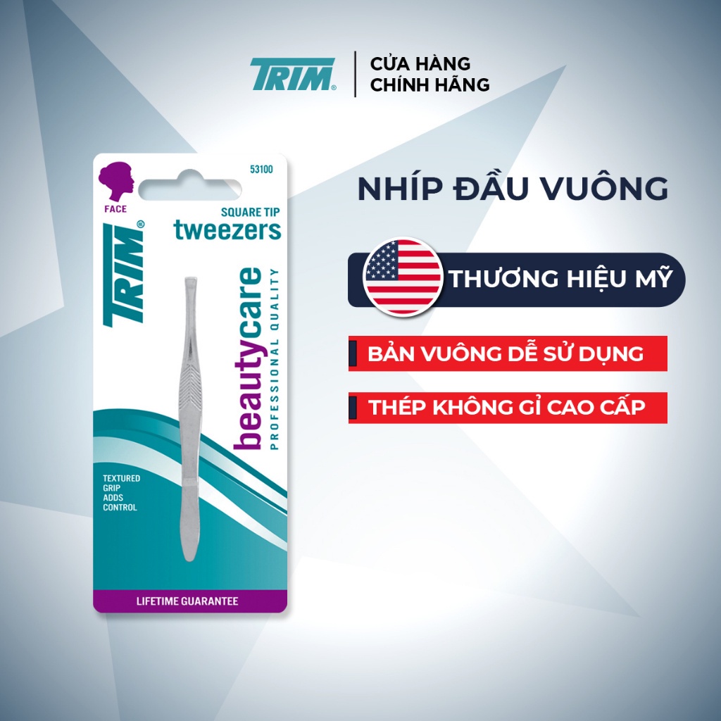 Nhíp Trim vuông nhổ lông mày cao cấp