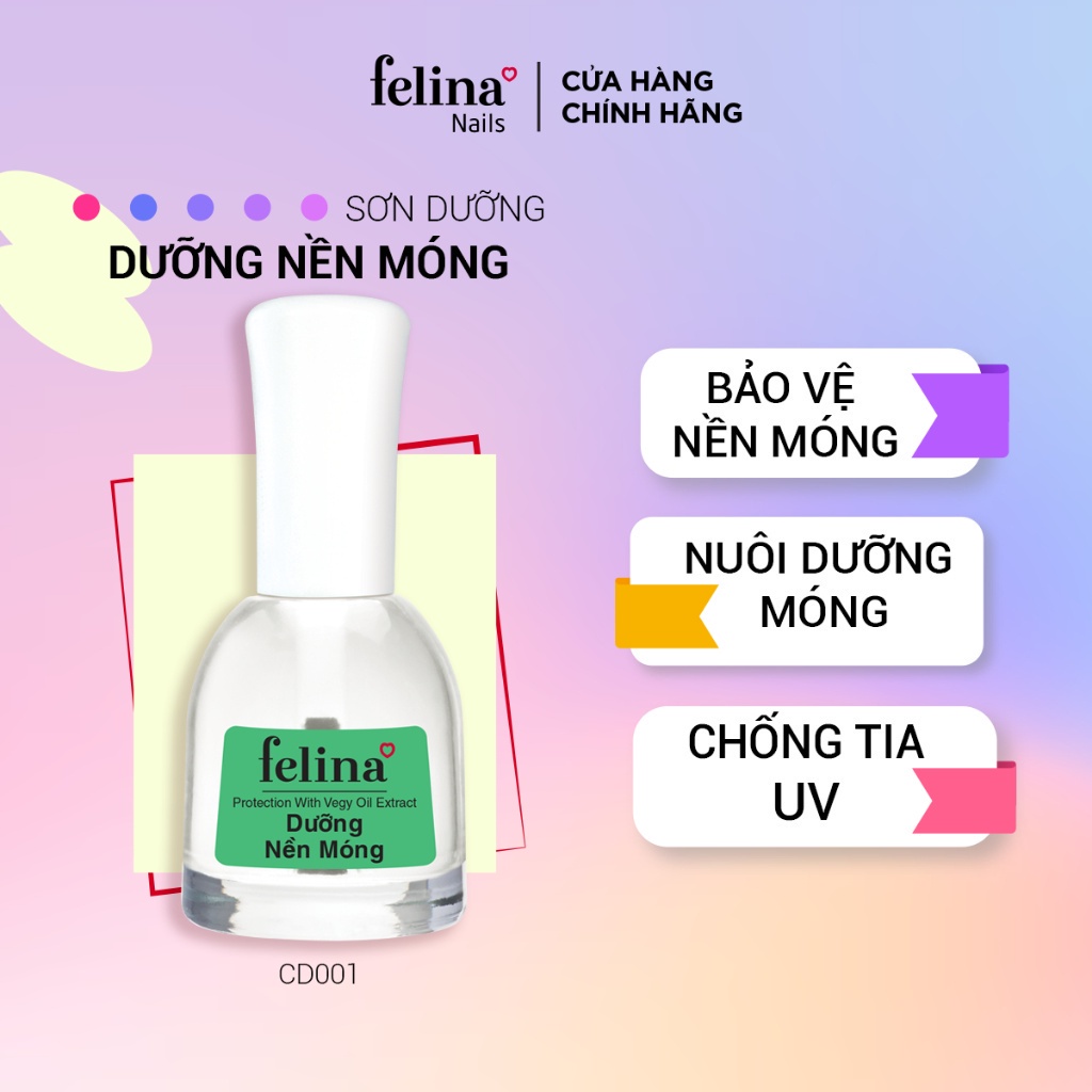 [Mã FRANCIA50 giảm 50% đơn 0] Sơn dưỡng nền móng cao cấp Felina 14,5ml